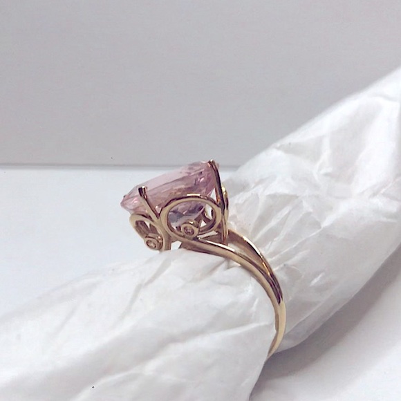 SOON 👀 PEACH MORGANITE 🎟 in 14K YELLOW GOLD ⚜️ - Picture 6 of 8